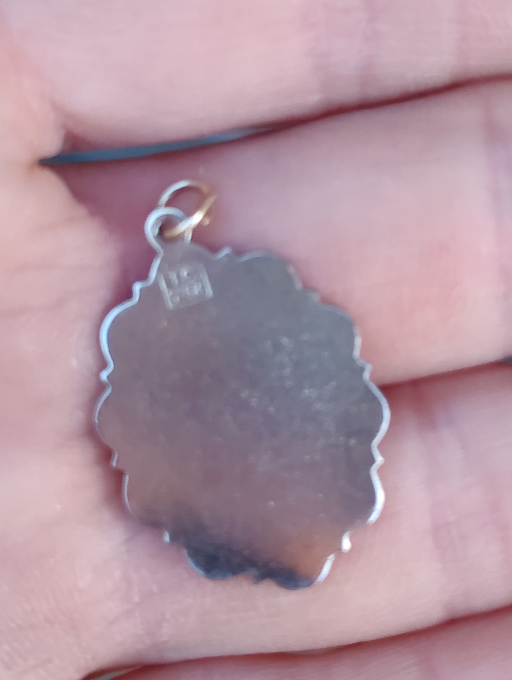 Vintage 14K Vermeil Sterling Silver Gemstone Happy Anniversary Pendant - Picture 3 of 5
